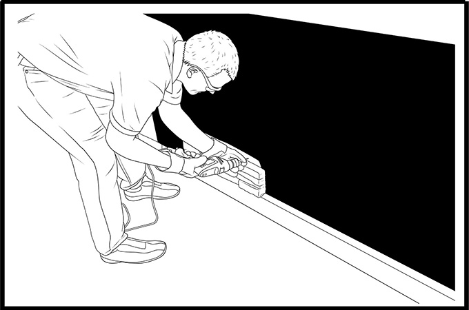 Installation Step 3: Begin installing ADORN® Flat with fasteners.