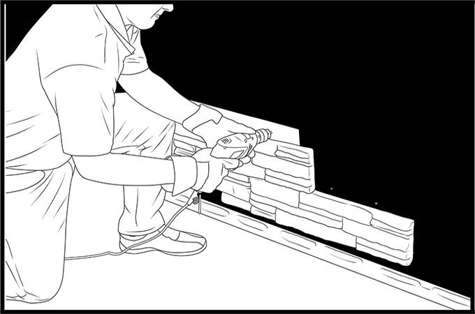 Installation Step 5: Finish your install by using ADORN® accessories such as corners, sills and outlet boxes.